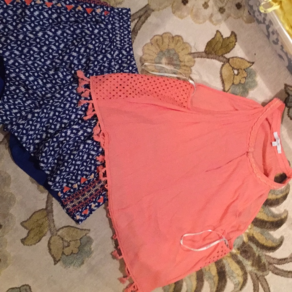 Miss Me dressy shorts and top set lot small