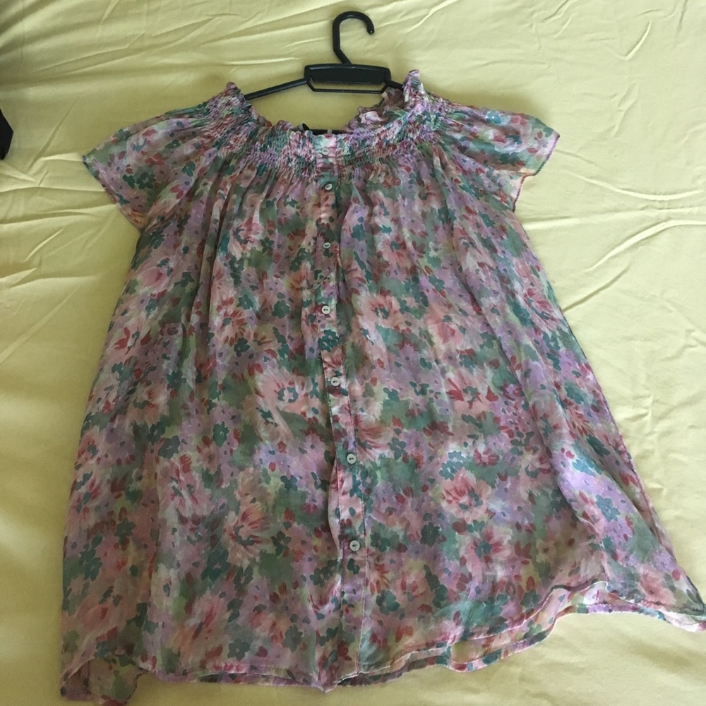 Off the shoulder Zara Basic flower shirt