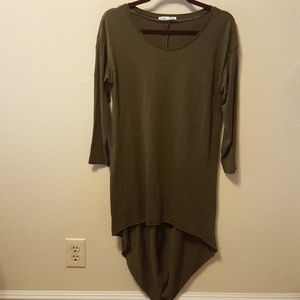 Zara NWOT fall-winter collection. long olive top