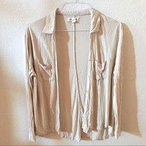 Relaxed Fit Urban Outfitters Cream Button Down
