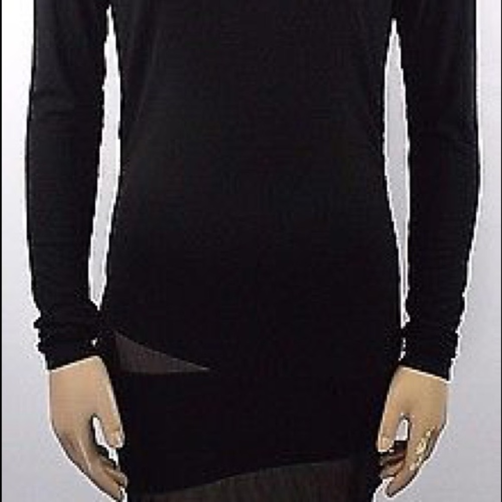 BCBG MAXAZRIA Black Mesh Insert Mini Dress Sz:S