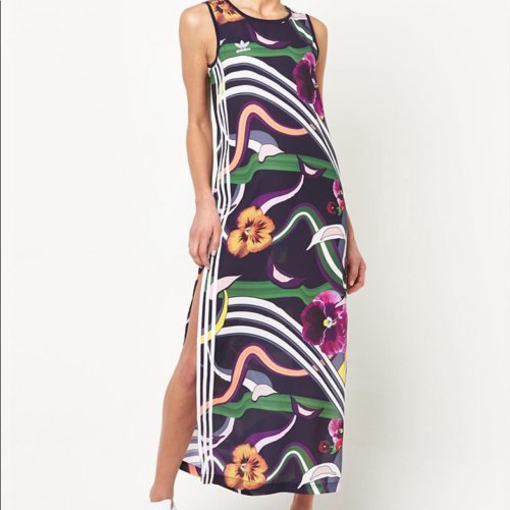 Adidas Original Flower Long Split Dress