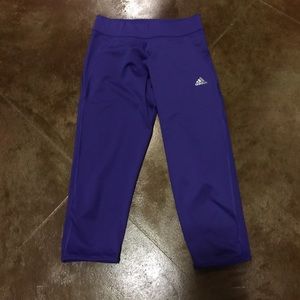 Women's adidas active yoga pants purple size M