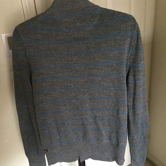 Banana Republic Men’s Heritage Gray/Blue Cardigan Small Vintage - Picture 4 of 8