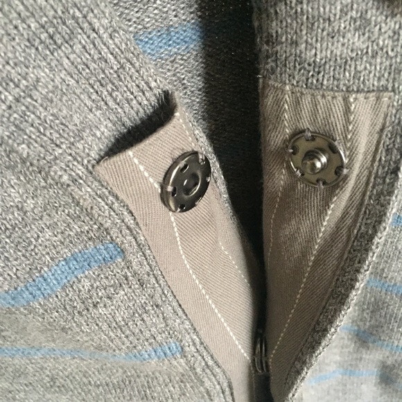 Banana Republic Men’s Heritage Gray/Blue Cardigan Small Vintage - Picture 7 of 8