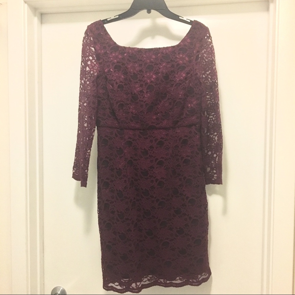 Beautiful lace burgundy cocktail dress