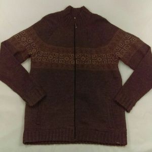 🚫Prana Breathe Brown Zip Up Lined Sweater Jacket