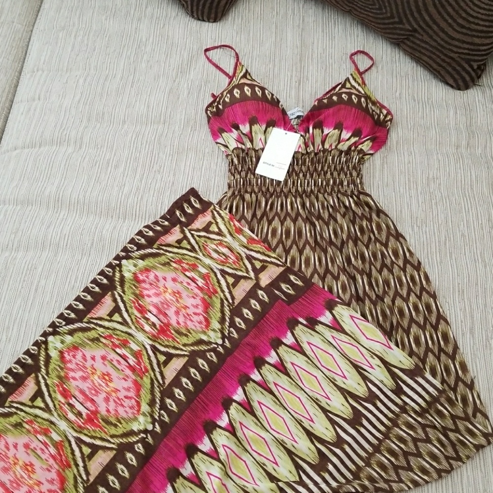 Colorful summer maxi dress