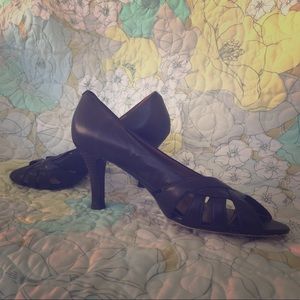 Etienne Aigner Brown Leather Heels Size 8