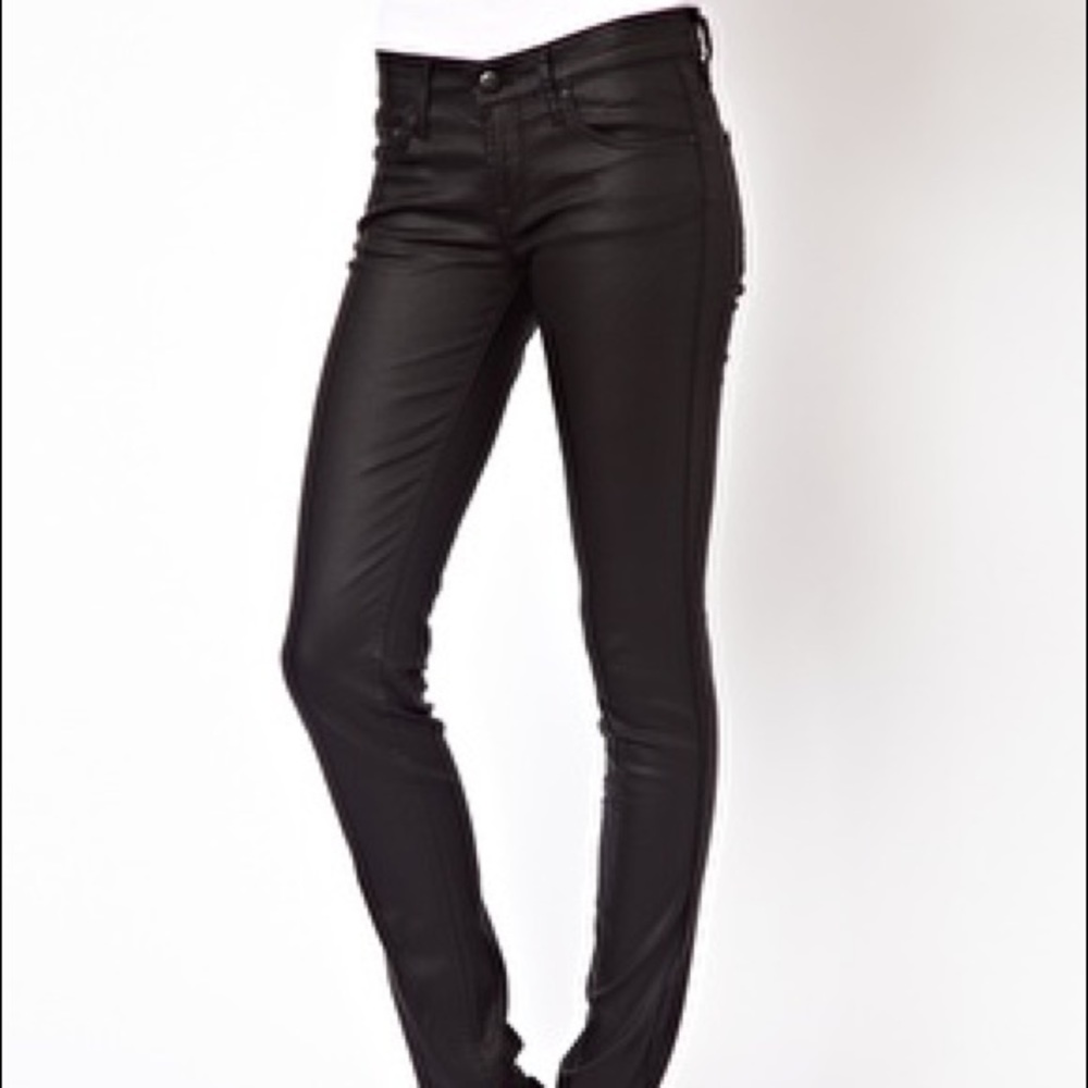 French connection coated skinnies
