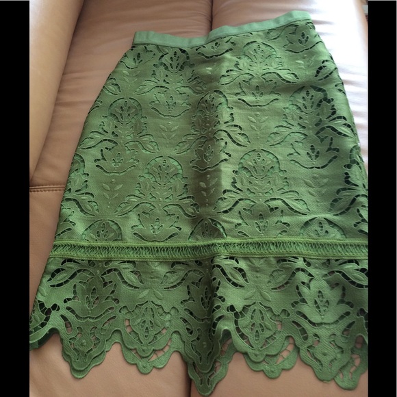 Ann Taylor botanical lace pencil skirt. - Picture 4 of 5