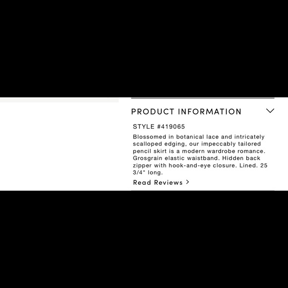 Ann Taylor botanical lace pencil skirt. - Picture 5 of 5