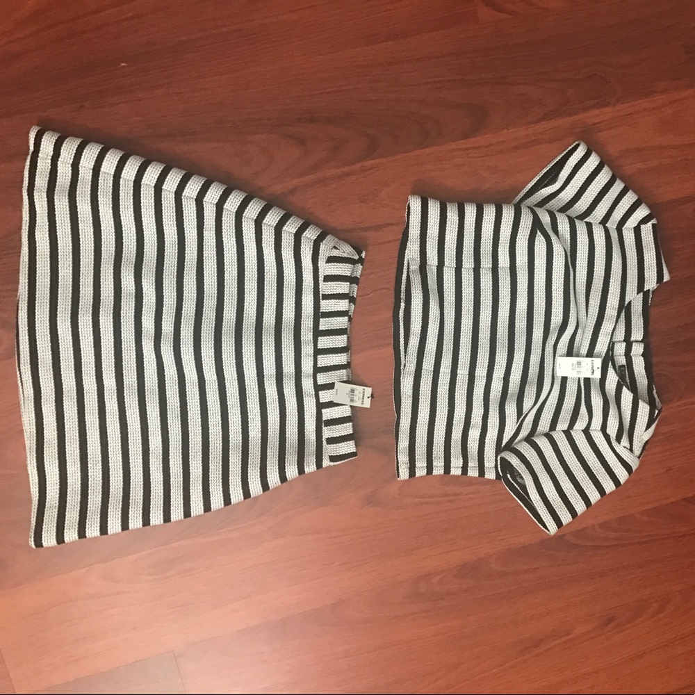 Stripe set skirt and top