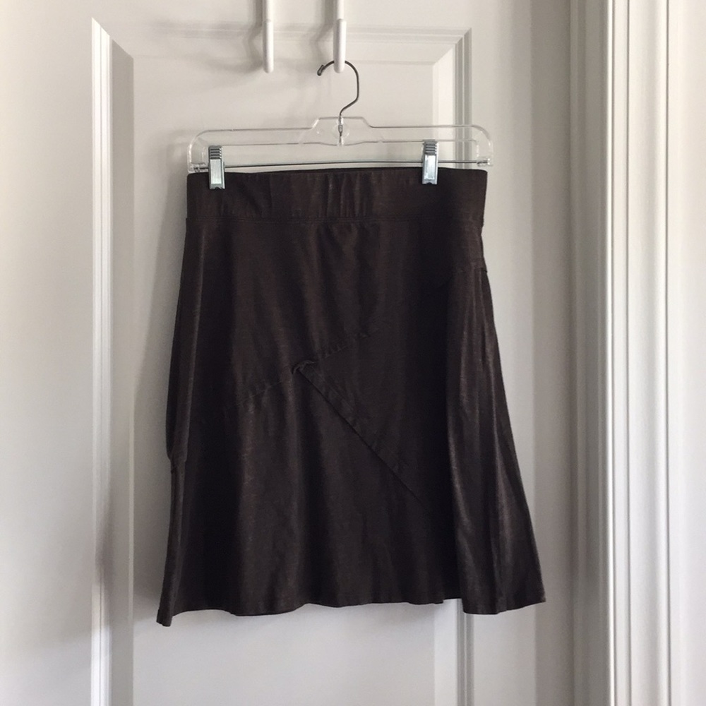 Horny Toad chocolate brown midi skirt