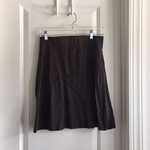 Horny Toad chocolate brown midi skirt