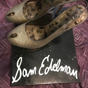 Sam Edelman Pewter Slingback Pumps Sz:9 1/2