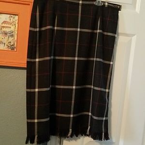 Plaid Pencil Skirt                      NWOT
