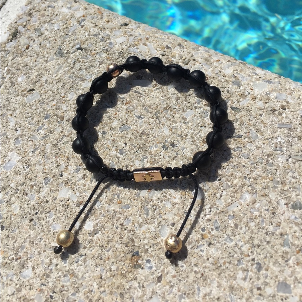 NIALAYA Rose Gold and Black Bracelet