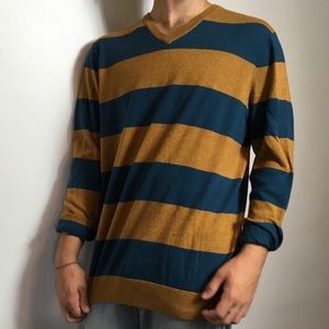 Men's Grunge nautical striped sweater