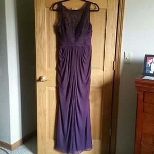 Davids Bridal plum bridesmaid dress