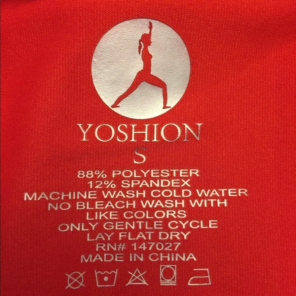 NWT Red & Blue Athletic Activewear Top By Yoshion - Picture 5 of 5