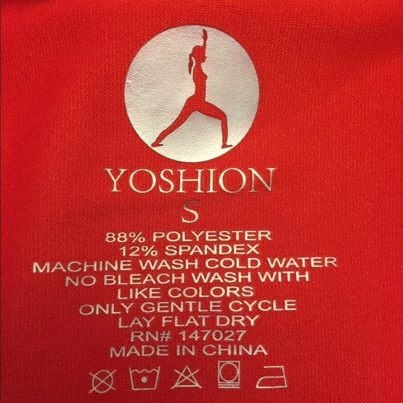 NWT Red & Blue Athletic Activewear Top By Yoshion - Picture 5 of 5