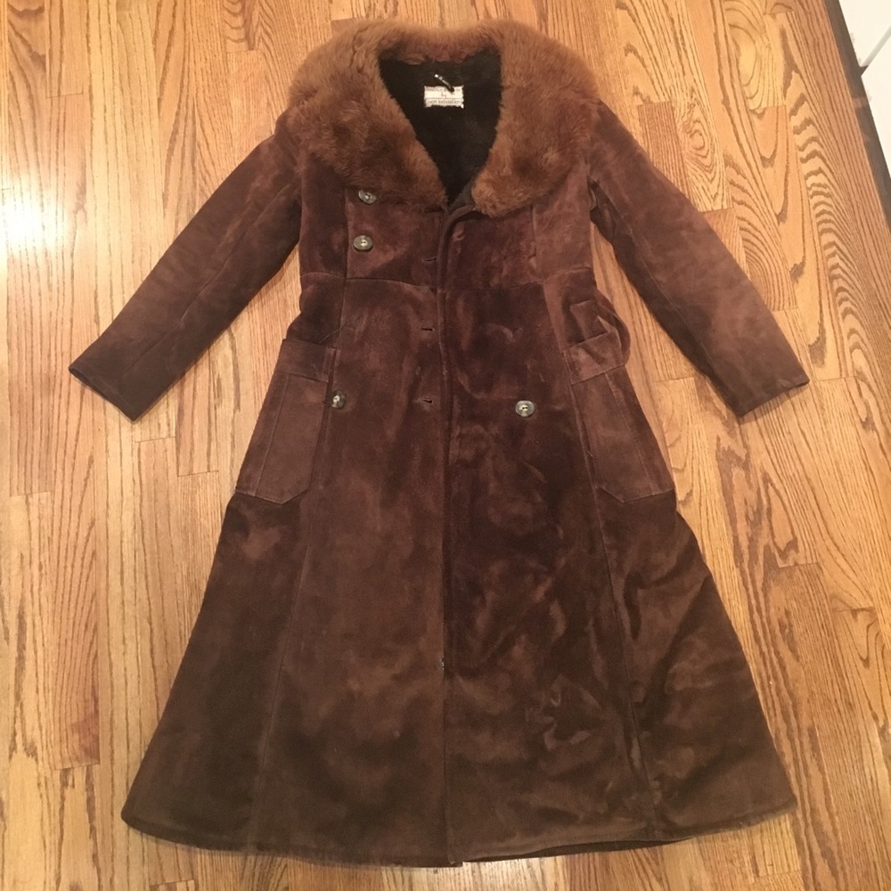 VINTAGE SUEDE and faux fur jacket