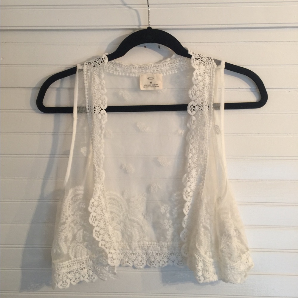 Urban Outfitters Lace Overlay Vest Top