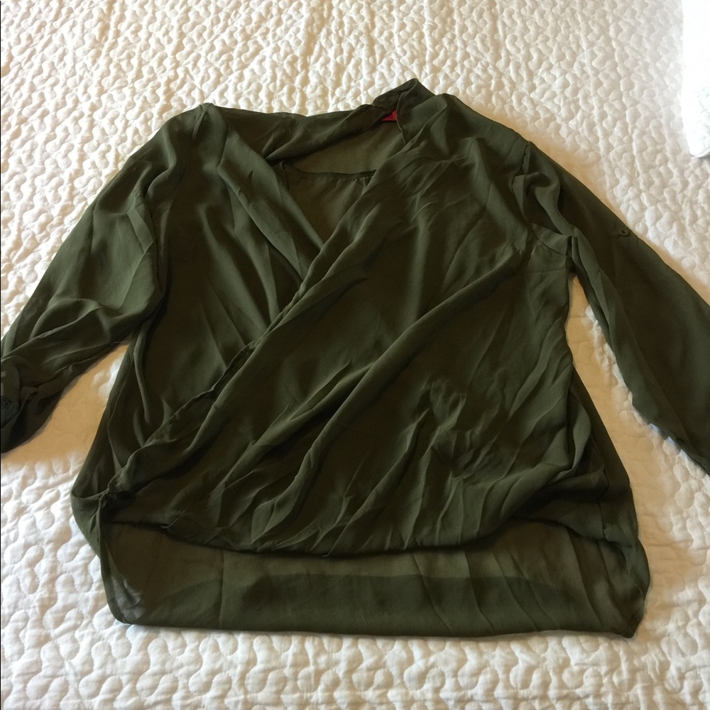 Wrap front tunic