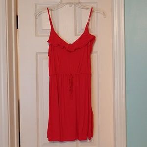 Red Ruffle Spaghetti Strap Top