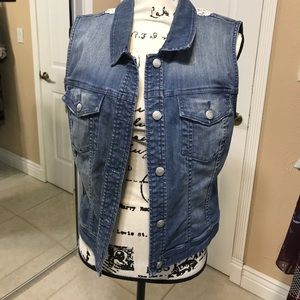 Bebe Jean/Lace Vest