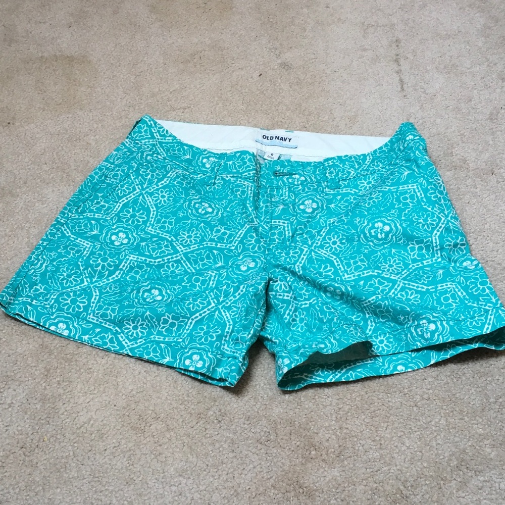 Old Navy Teal Floral Shorts