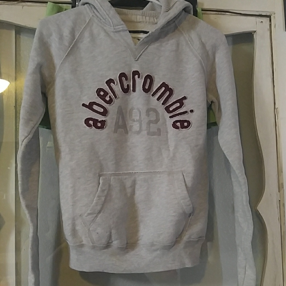 Abercrombie grey hoodie- size XL