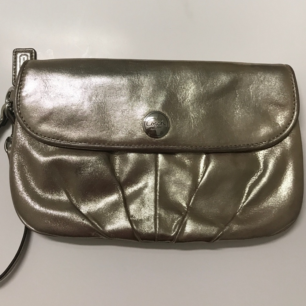 Coach Metallic Gold Wristlet