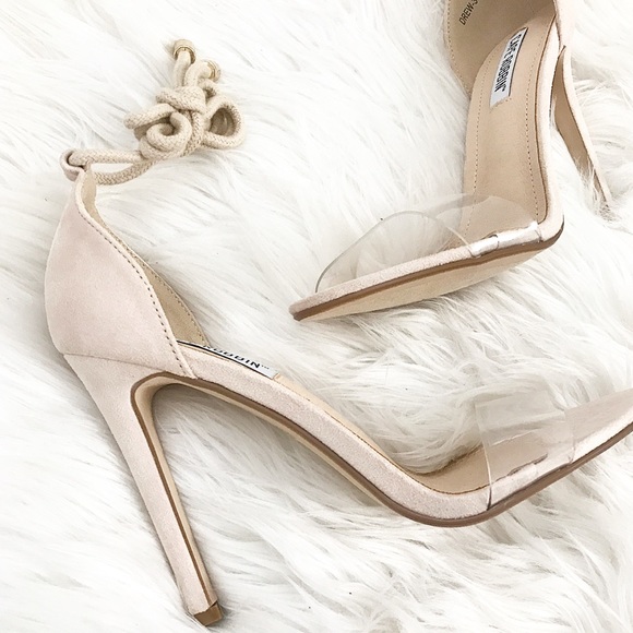 Nude Clear Strap Heels - Picture 6 of 8