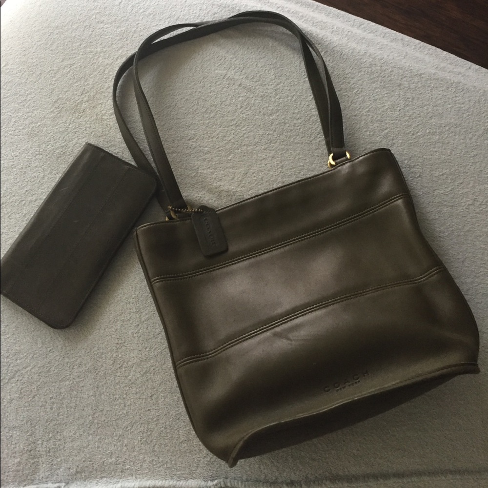 Vintage Coach handbag with wallet