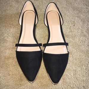 Charlotte Russe Strappy Pointed Toe D'Orsay Flats
