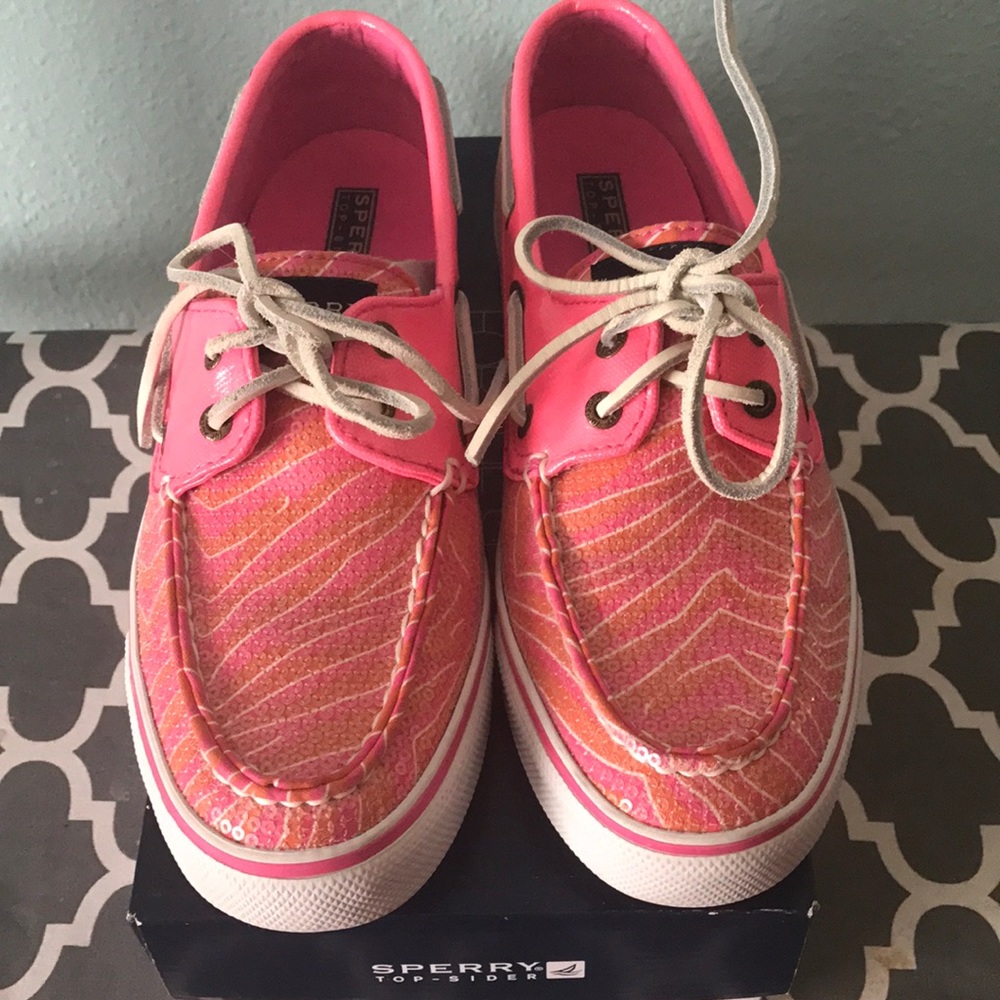 Sperry Top-Sider Pink Zebra with sequins