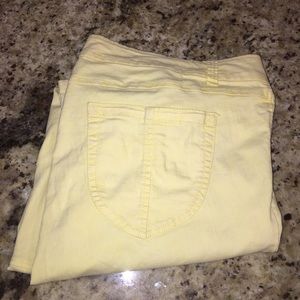 Forever 21 Plus Size Yellow Skinny Jeans Sz18