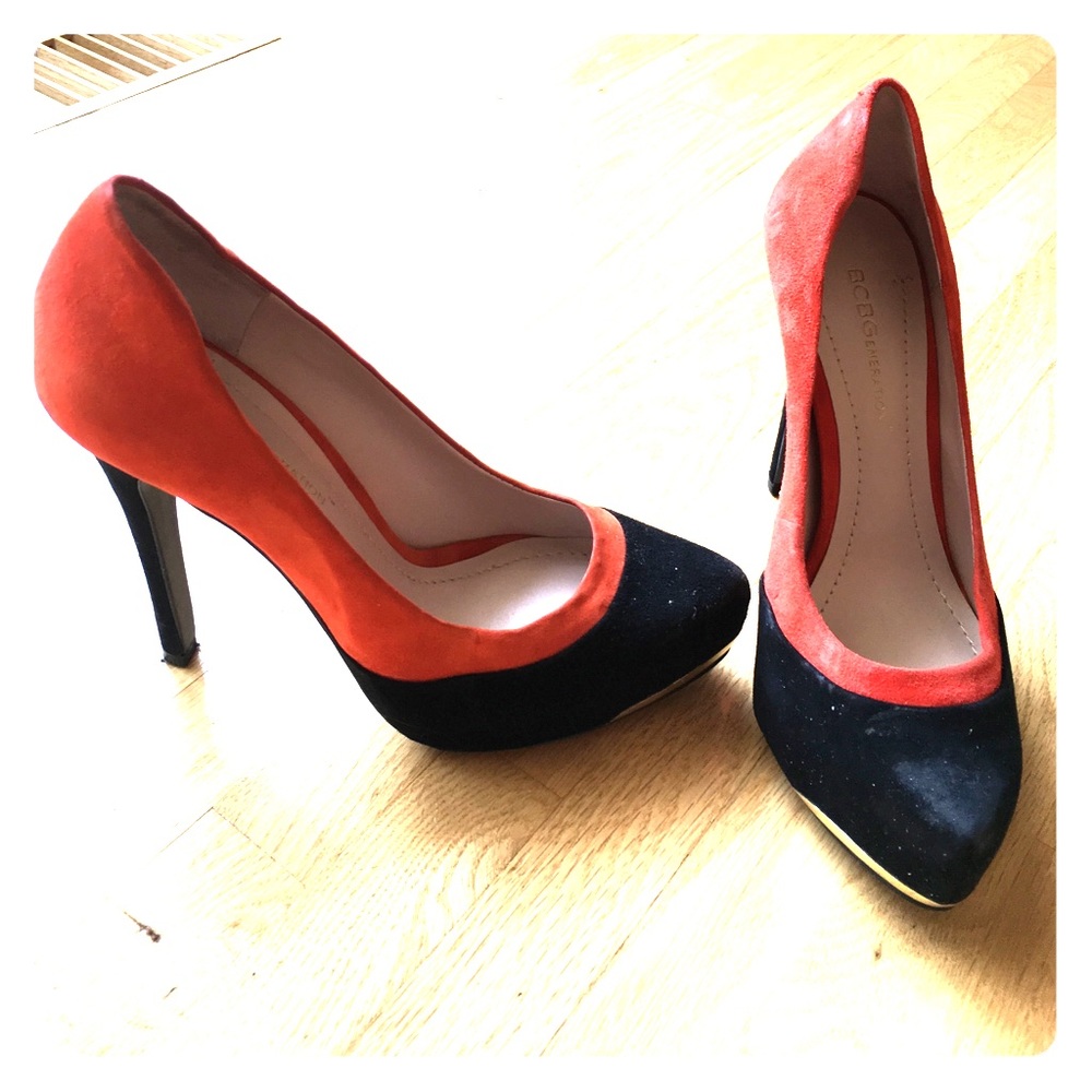 BCBGeneration Orange/Black Heels