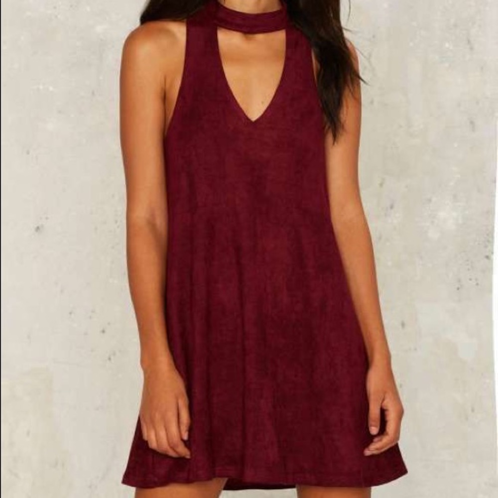 Nasty Gal Chateau Vegan Suede Dress