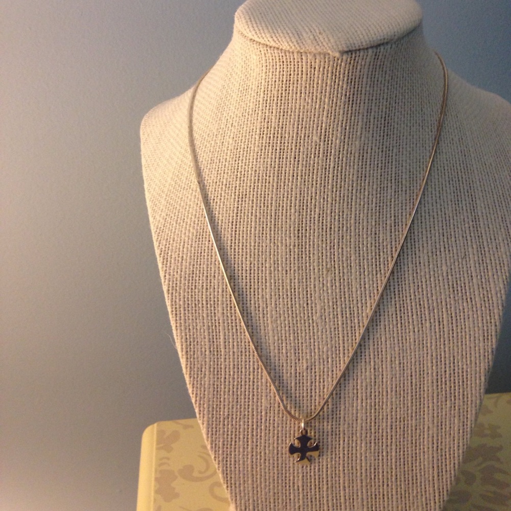 Silver cross necklace