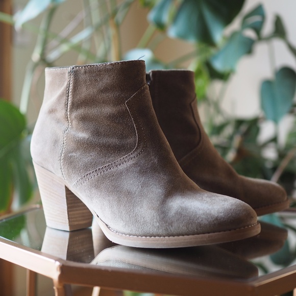 Madewell Shoes - Madewell Heeled Suede Biker Boot in Castle Rock 8