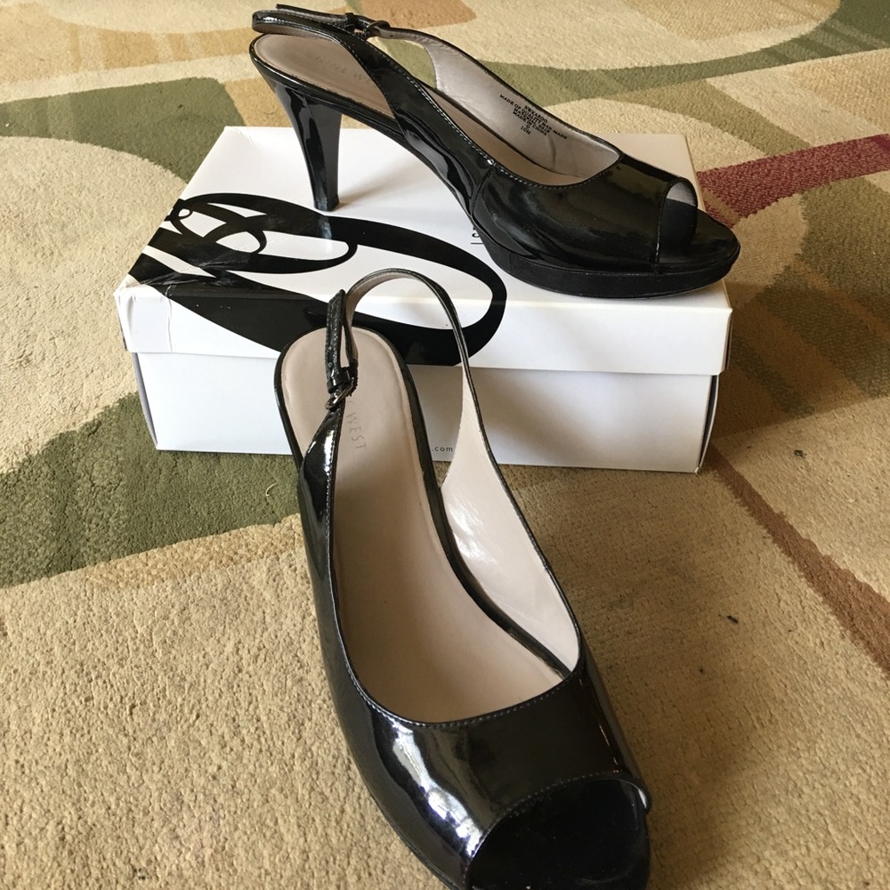 Nine West peep toe heels .