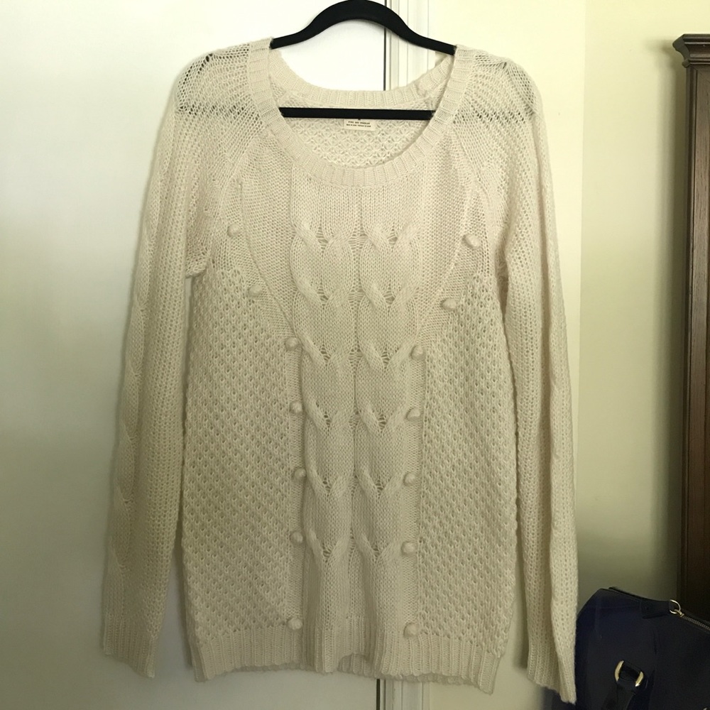 Cream Knit Sweater by Pins and Needles UO
