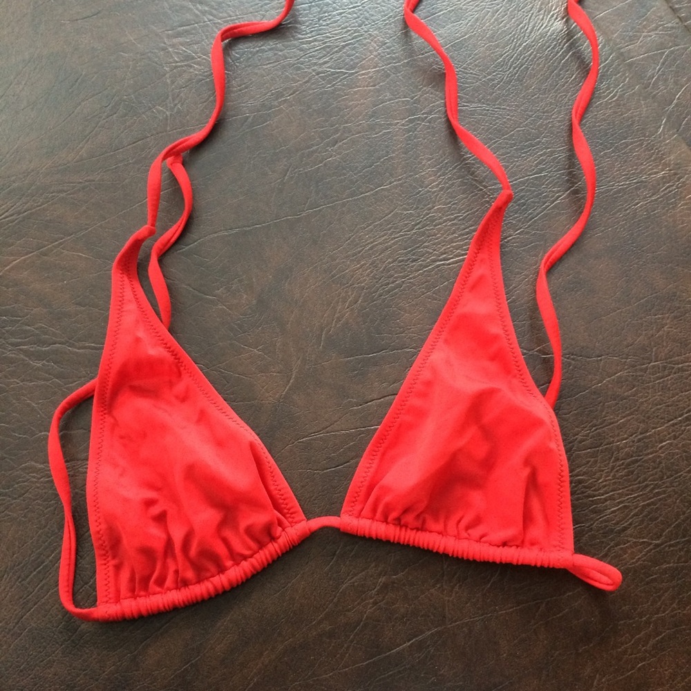 Never Worn!!! J. Crew classic red bikini top.