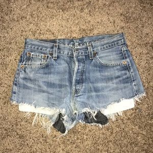 Levi 501's denim shorts
