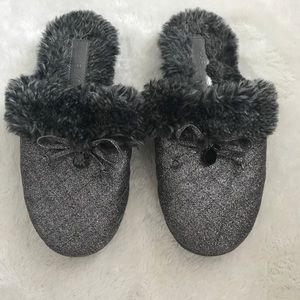 Silver Michael Kors Slippers Great Condition !