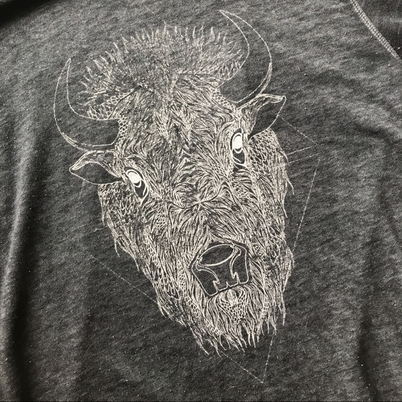 Buffalo crewneck sweatshirt -distressed black - Picture 2 of 4
