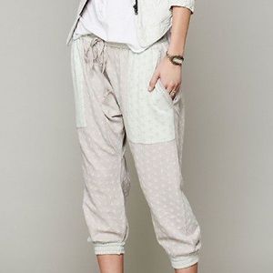 Free people intarsia harem joggers - ivory combo